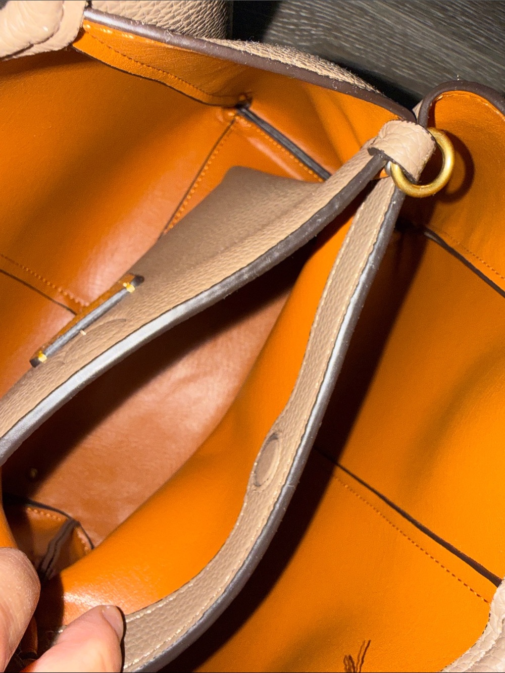 Coach Taupe Leather Shoulder Bag - Picture 11 of 14